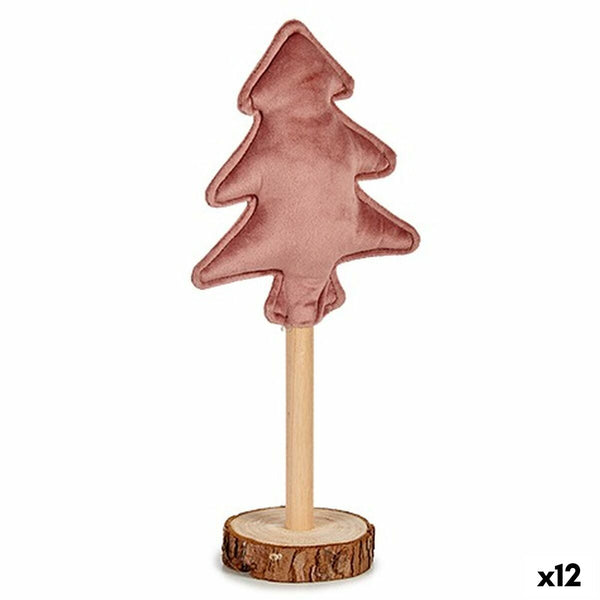 Sapin de Noël Polyester Rose Bois 8 x 13 x 30 cm (12 Unités) - Sapin Belge