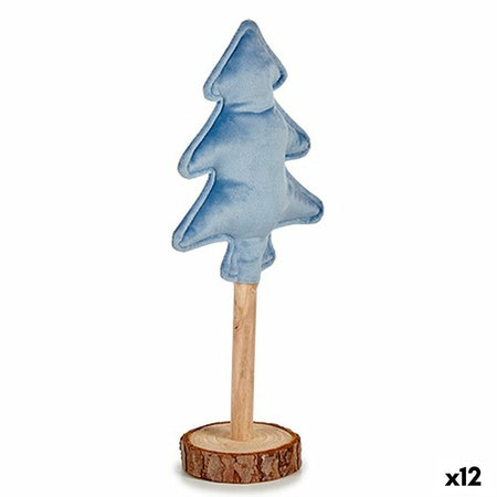 Sapin de Noël Polyester Bleu Bois 9,5 x 32 x 13 cm (12 Unités) - Sapin Belge