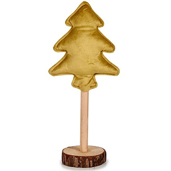 Sapin de Noël Polyester Doré Bois 9,5 x 32 x 13 cm (12 Unités) - Sapin Belge