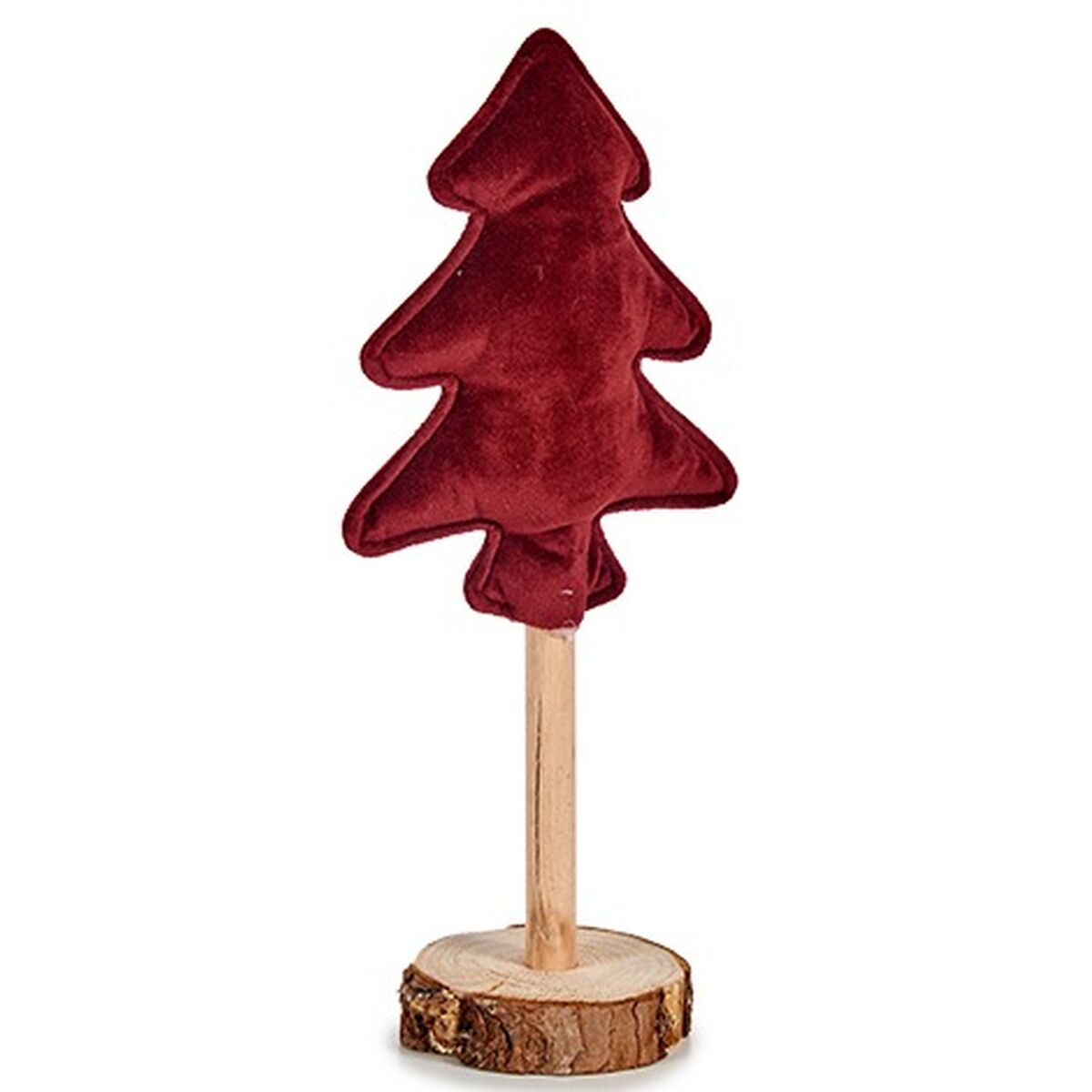 Sapin de Noël Polyester Bordeaux Bois 9,5 x 32 x 13 cm (12 Unités) - Sapin Belge