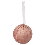Lot de boules de Noël Polyester Rose 8 x 8 x 8 cm (6 Unités) - Sapin Belge