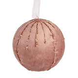 Lot de boules de Noël Polyester Rose 8 x 8 x 8 cm (6 Unités) - Sapin Belge