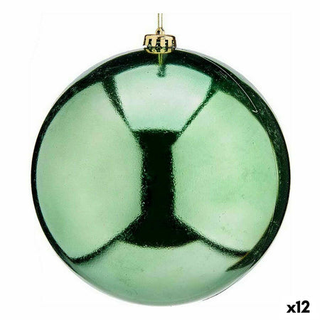 Boule de Noël Vert Plastique 20 x 20 x 20 cm (12 Unités) - Sapin Belge