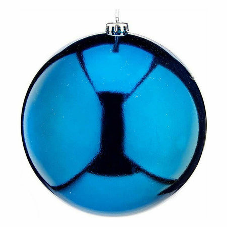 Boule de Noël Bleu Plastique 20 x 20 x 20 cm (12 Unités) - Sapin Belge