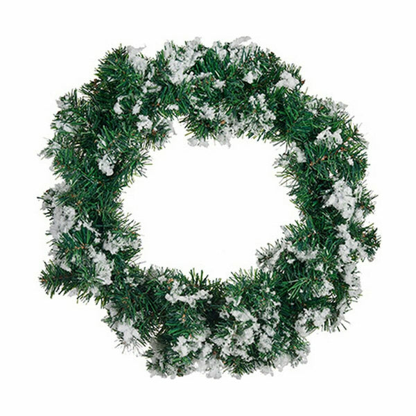 Couronne de Noël Blanc Vert 47 x 10 x 47 cm (8 Unités) - Sapin Belge