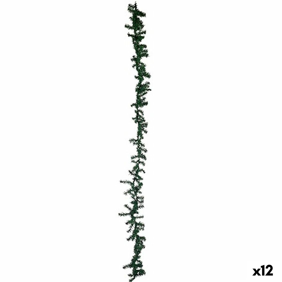 Guirlande de Noël Branche Vert Plastique 270 x 30 x 2 cm (12 Unités) - Sapin Belge