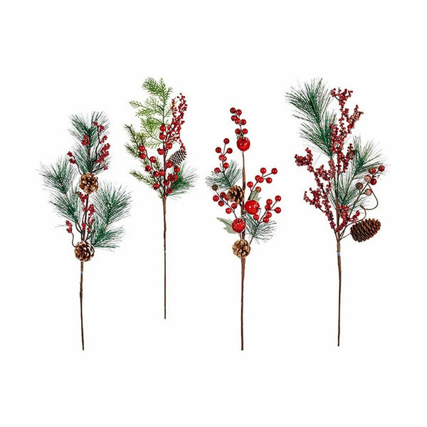 Branche Fruits rouges Marron Rouge Vert Plastique 13 x 56 x 6 cm (12 Unités) - Sapin Belge