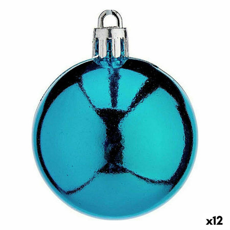 Lot de boules de Noël Bleu Plastique 5 x 6 x 5 cm (12 Unités) - Sapin Belge