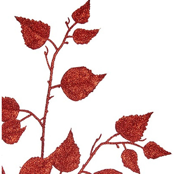 Branche Paillettes Rouge Plastique 42 x 73 x 3,5 cm (12 Unités) - Sapin Belge