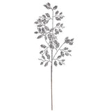 Branche Paillettes Argenté Métal Plastique 41 x 75 x 2,5 cm (12 Unités) - Sapin Belge