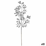 Branche Paillettes Argenté Métal Plastique 41 x 75 x 2,5 cm (12 Unités) - Sapin Belge