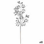 Branche Paillettes Argenté Métal Plastique 41 x 75 x 2,5 cm (12 Unités) - Sapin Belge