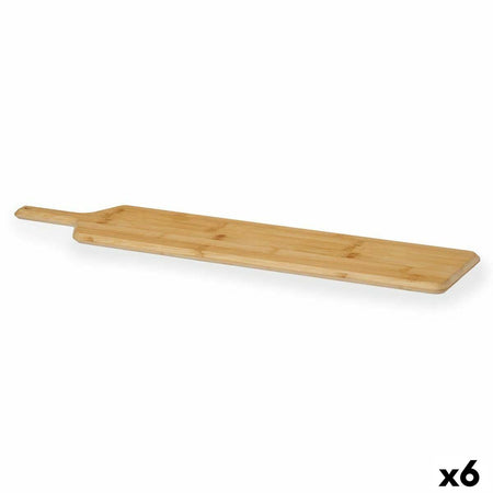 Tableau Apéritif Avec poignée Bambou 65 x 14 x 1,5 cm (6 Unités) - Sapin Belge