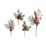 Branche Fruits rouges Marron Rouge Vert Plastique 20 x 39 x 6 cm (12 Unités) - Sapin Belge