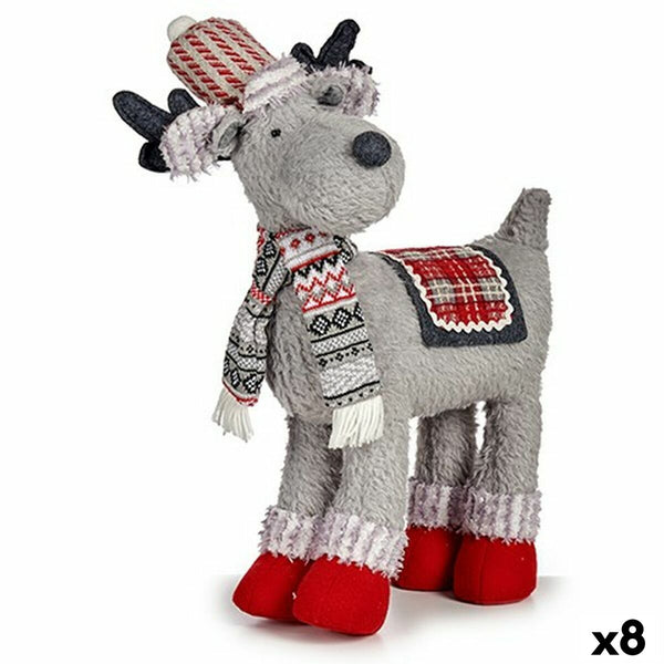 Figurine Décorative renne de noël Rouge Gris 125 x 45 x 48 cm (8 Unités) - Sapin Belge