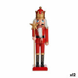 Figurine Décorative Casse-Noisette Rouge Plastique 7,5 x 28,5 x 7,5 cm (12 Unités) - Sapin Belge