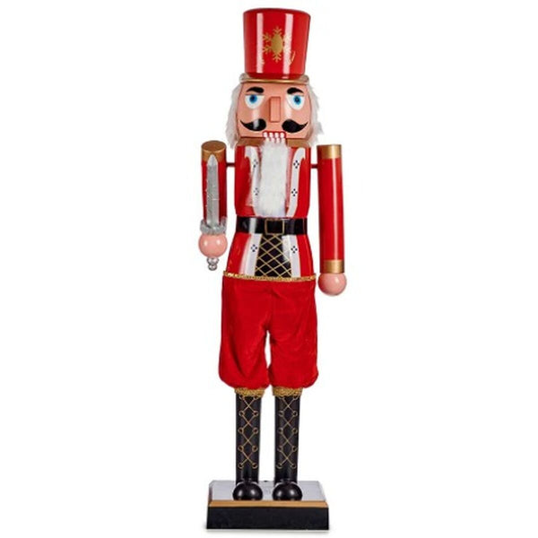 Figurine Décorative Casse-Noisette Noir Rouge Plastique 10 x 37 x 9 cm (8 Unités) - Sapin Belge