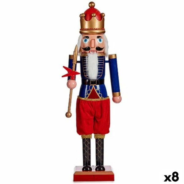 Figurine Décorative Casse-Noisette Bleu Rouge Plastique 12,5 x 40 x 9 cm (8 Unités) - Sapin Belge