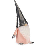 Figurine Décorative Gnome Blanc Rose Argenté Polyester Bois Sable 12 x 34 x 13 cm (24 Unités) - Sapin Belge