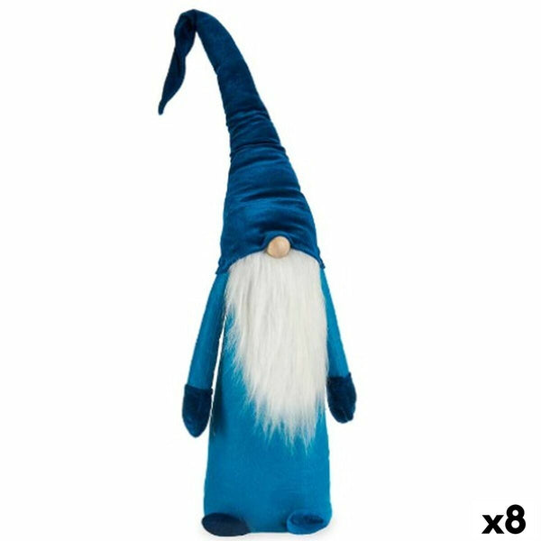 Figurine Décorative Gnome Bleu Blanc Argenté Polyester Bois Sable 20 x 100 x 25 cm (8 Unités) - Sapin Belge