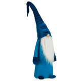 Figurine Décorative Gnome Bleu Blanc Argenté Polyester Bois Sable 20 x 100 x 25 cm (8 Unités) - Sapin Belge