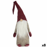 Figurine Décorative Gnome Blanc Gris Rose Polyester Bois Sable 20 x 100 x 25 cm (8 Unités) - Sapin Belge