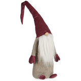 Figurine Décorative Gnome Blanc Gris Rose Polyester Bois Sable 20 x 100 x 25 cm (8 Unités) - Sapin Belge