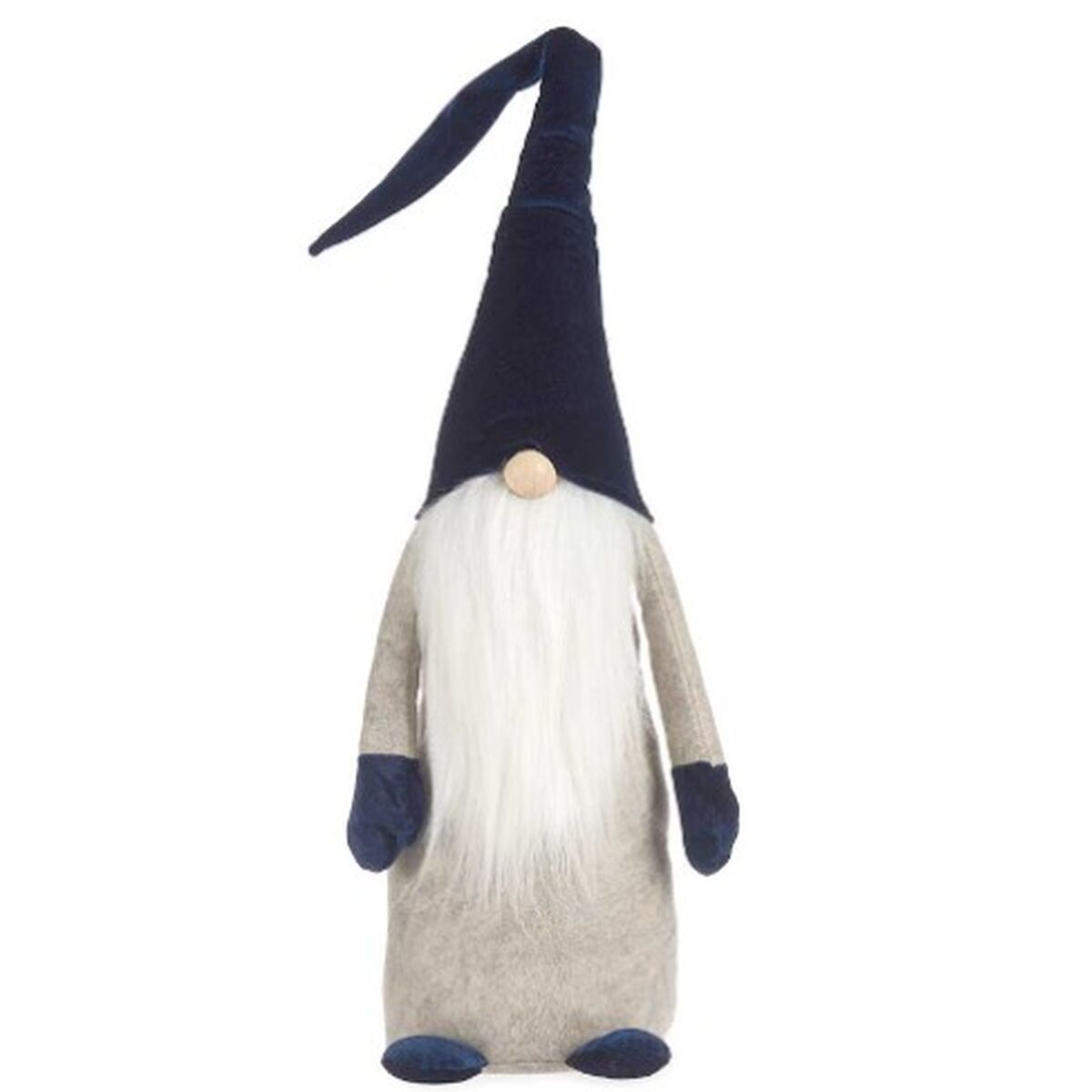 Figurine Décorative Gnome Bleu Blanc Gris Polyester Bois Sable 20 x 100 x 25 cm (8 Unités) - Sapin Belge