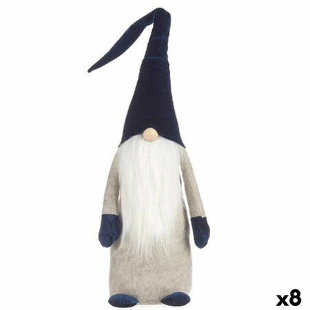 Figurine Décorative Gnome Bleu Blanc Gris Polyester Bois Sable 20 x 100 x 25 cm (8 Unités) - Sapin Belge