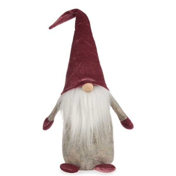 Figurine Décorative Gnome Blanc Gris Rose Polyester Bois Sable 14 x 48 x 17,5 cm (16 Unités) - Sapin Belge