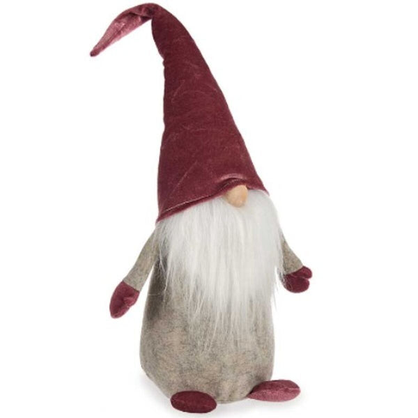 Figurine Décorative Gnome Blanc Gris Rose Polyester Bois Sable 14 x 48 x 17,5 cm (16 Unités) - Sapin Belge