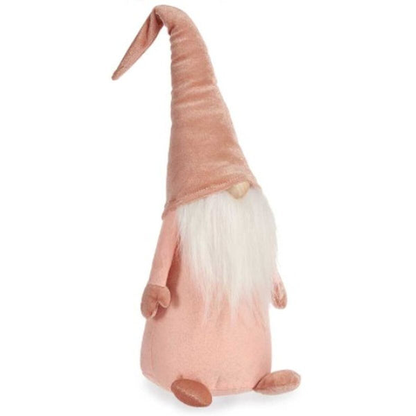 Figurine Décorative Gnome Rose Polyester Bois Sable 14 x 48 x 17,5 cm (16 Unités) - Sapin Belge