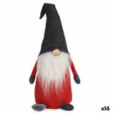 Figurine Décorative Gnome Blanc Rouge Gris Polyester Bois Sable 14 x 48 x 17,5 cm (16 Unités) - Sapin Belge