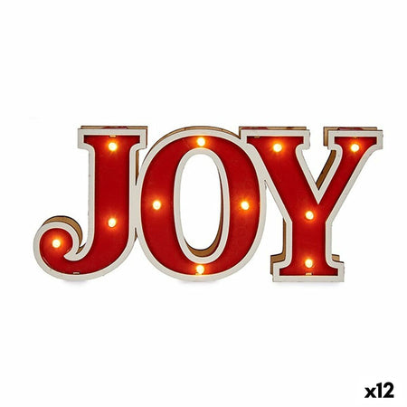 Figurine Décorative Joy Rouge Bois 3,7 x 11,5 x 26 cm (12 Unités) - Sapin Belge