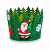 Panier décoratif Père Noël Vert 17 x 11,5 x 17 cm (36 Unités) - Sapin Belge