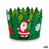 Panier décoratif Père Noël Vert 17 x 11,5 x 17 cm (36 Unités) - Sapin Belge