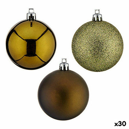 Lot de boules de Noël Vert Plastique 6 x 7 x 6 cm (30 Unités) - Sapin Belge
