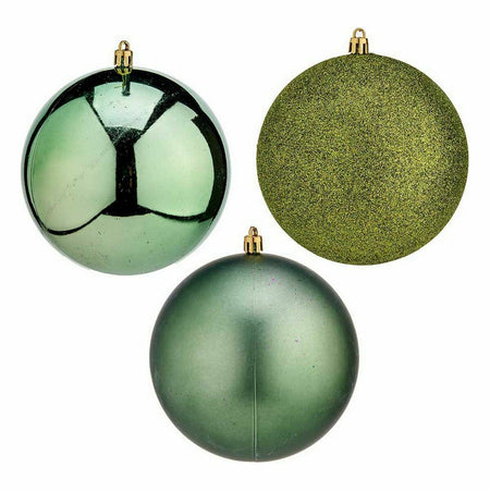 Lot de boules de Noël Vert Plastique 10 x 11 x 10 cm (16 Unités) - Sapin Belge