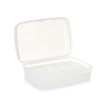 Boîte de rangement avec couvercle Blanc Transparent Plastique 21,5 x 8,5 x 15 cm (12 Unités) - Sapin Belge