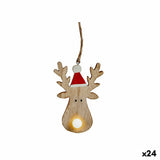 Décorations de Noël Renne Marron Bois 7,5 x 2,5 x 17 cm (24 Unités) - Sapin Belge