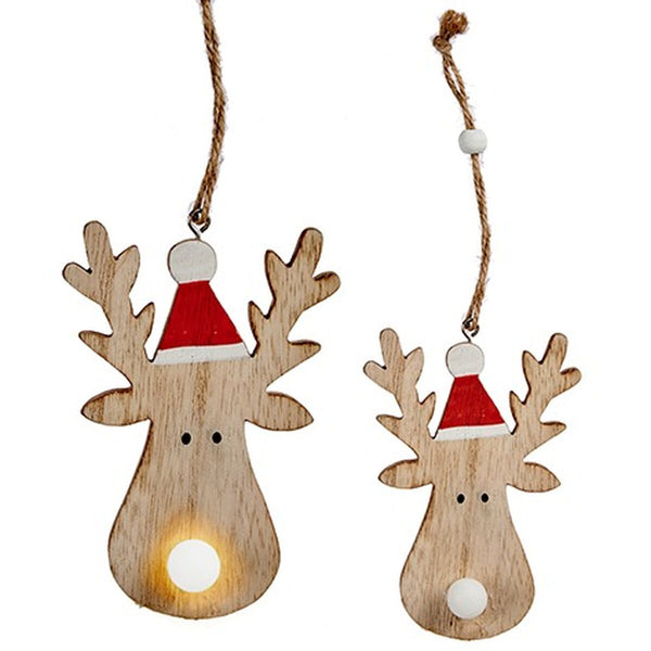 Décorations de Noël Renne Marron Bois 7,5 x 2,5 x 17 cm (24 Unités) - Sapin Belge