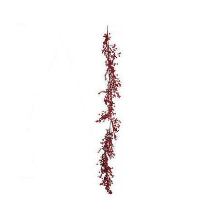Guirlande de Noël Fruits rouges Rouge Plastique 15 x 15 x 163 cm (6 Unités) - Sapin Belge
