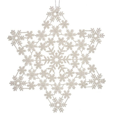 Décorations de Noël Étoile Nacre noire 31,5 x 32 x 0,1 cm (24 Unités) - Sapin Belge