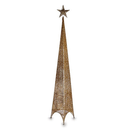 Sapin de Noël Tour Étoile Doré Métal Plastique 39 x 186 x 39 cm (4 Unités) - Sapin Belge