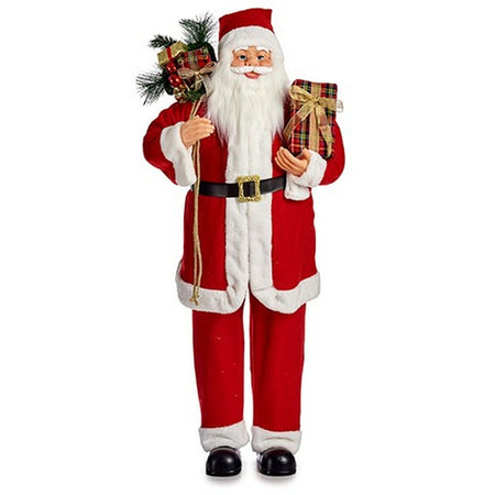 Père Noël Boîte Cadeau Blanc Noir Rouge 44 x 110 x 30 cm - Sapin Belge