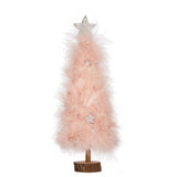 Sapin de Noël Rose Bois Plastique 9 x 34 x 9 cm (6 Unités) - Sapin Belge