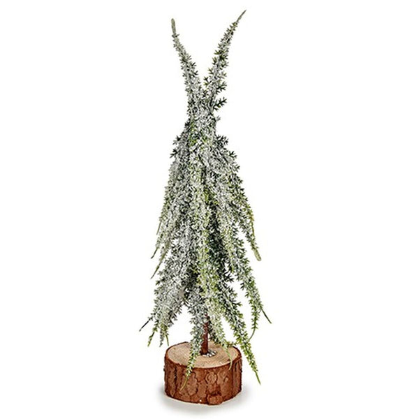 Sapin de Noël Enneigé Sapin de Noël 25 cm Blanc Vert Bois Plastique (48 Unités) - Sapin Belge