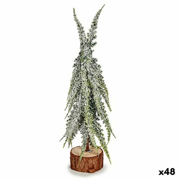 Sapin de Noël Enneigé Sapin de Noël 25 cm Blanc Vert Bois Plastique (48 Unités) - Sapin Belge