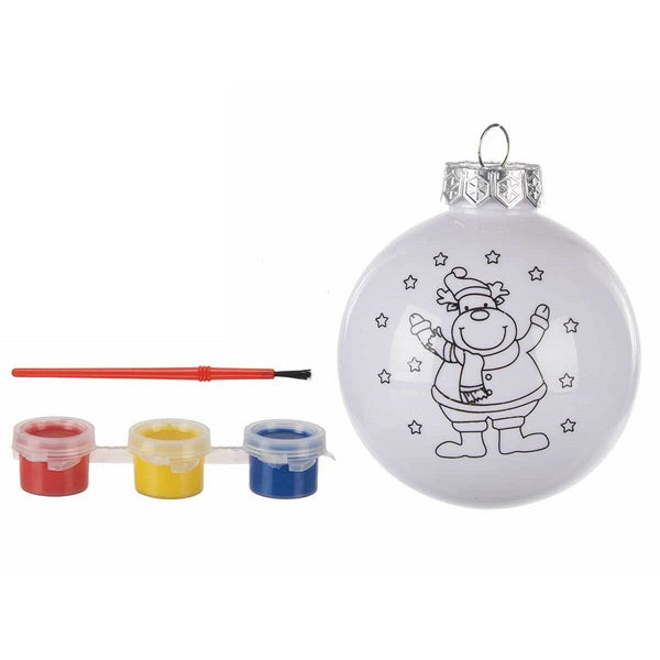 Boule de Noël Non peint Blanc polystyrène Ø 8 cm (24 Unités) - Sapin Belge