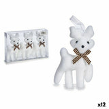 Décorations de Noël Lien Renne Blanc 4 x 11 x 7 cm (12 Unités) - Sapin Belge